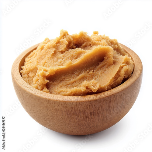 Miso paste isolated on white background