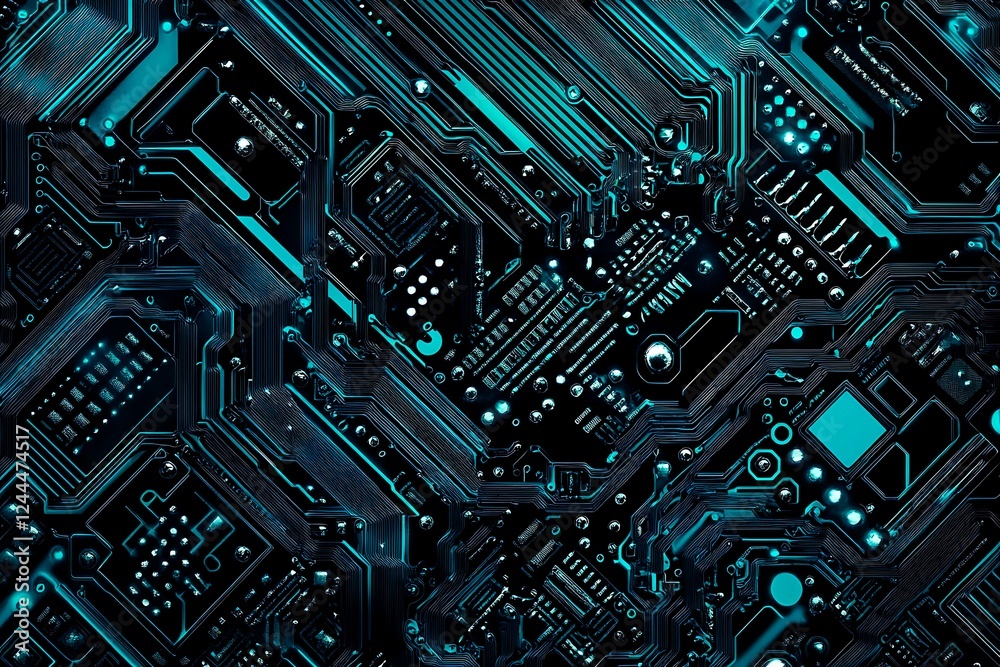 Abstract close-up of a glowing blue digital circuit board, showcasing intricate connections and technological design on a black background.
Abstract close-up of a glowing blue digital circuit board, showcasing intricate connections and technological design on a black background.
