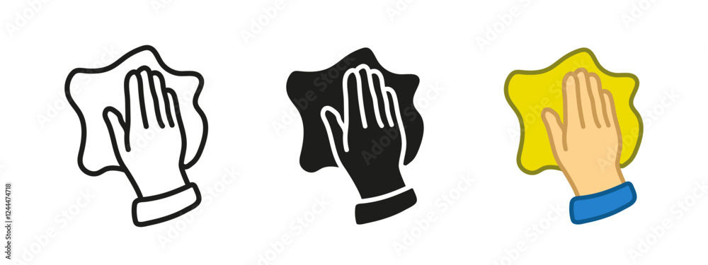Fotografia Hand wiping icon