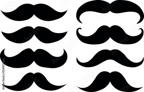 Glyph style mustache set