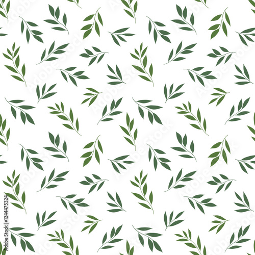 seamless pattern botanical design with leaves and branches Vintage seamless pattern with spring floral branches, charming delicate wallpaper, for print, fabric, decor, background