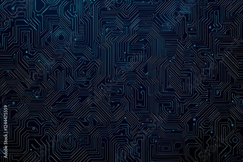Wallpaper Mural Abstract close-up of a glowing blue digital circuit board, showcasing intricate connections and technological design on a black background.
 Torontodigital.ca