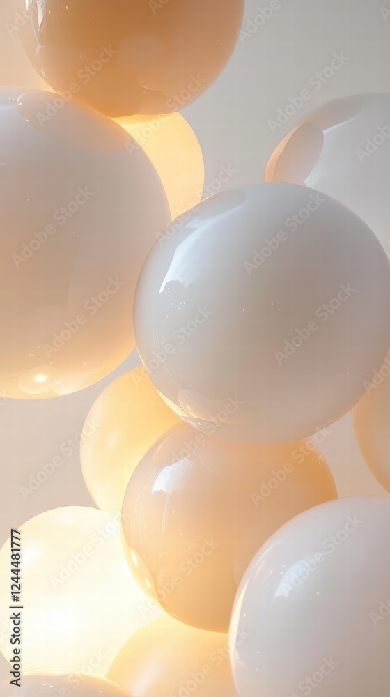 Elegant pale gold orbs on soft gradient background Elegant pale gold orbs on soft gradient background