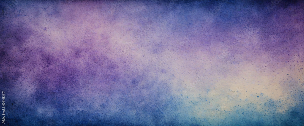 Obraz premium purple blue Grunge Texture with Watercolor and Aged Paper Effect