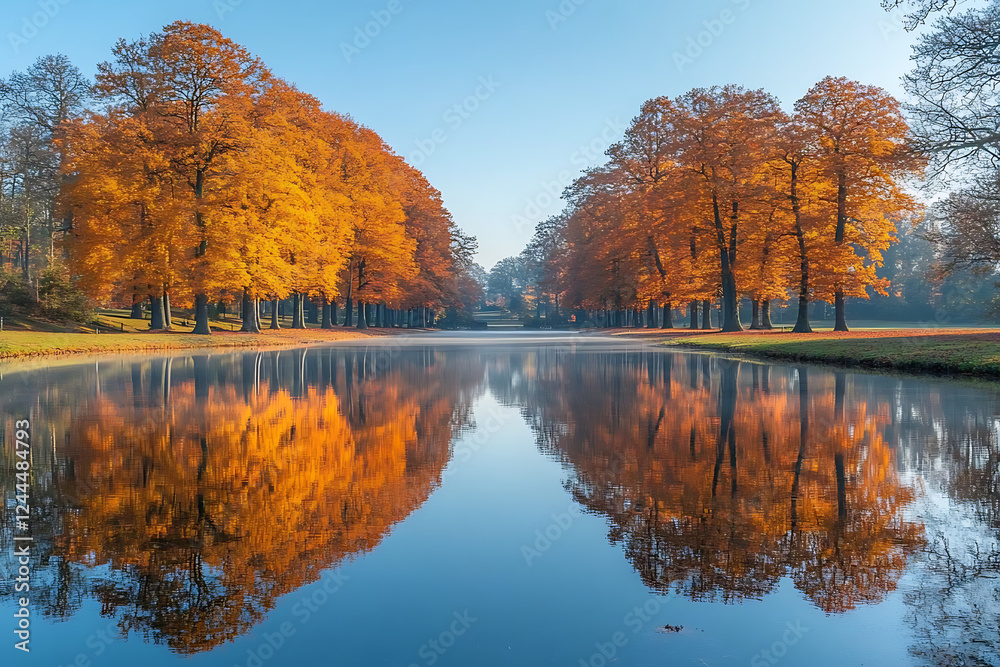 Autumnal Reflection in a Calm Lake Autumnal Reflection in a Calm Lake