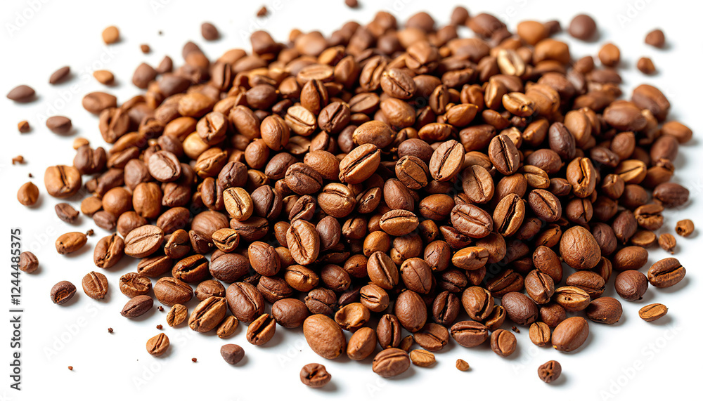 Roasted Coffee Beans Pile Close Up Aromatic Brew Roasted Coffee Beans Pile Close Up Aromatic Brew