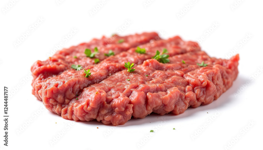 Fresh Ground Beef Tartar with Parsley Garnish Fresh Ground Beef Tartar with Parsley Garnish