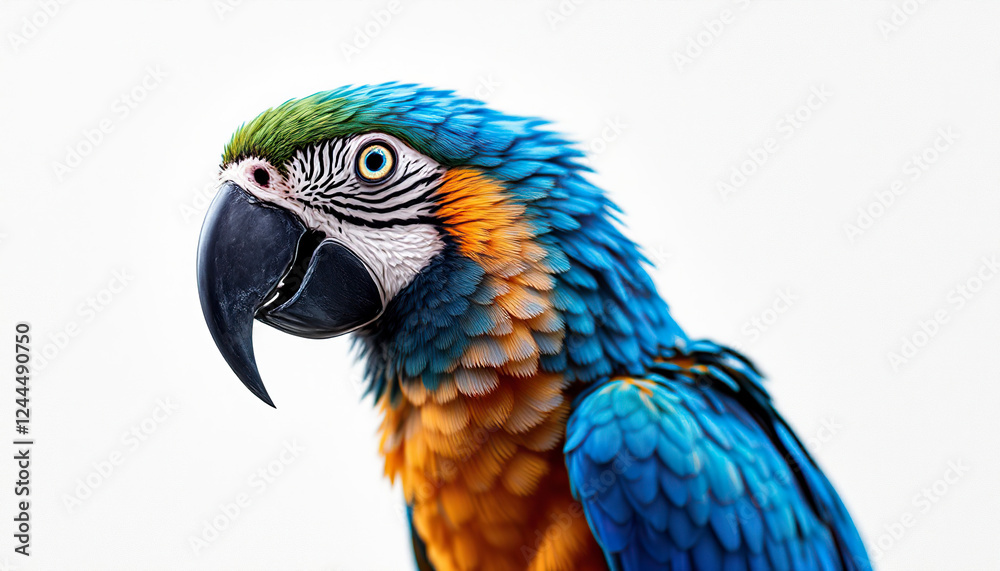 Stunning Blue and Gold Macaw Portrait Photography Stunning Blue and Gold Macaw Portrait Photography