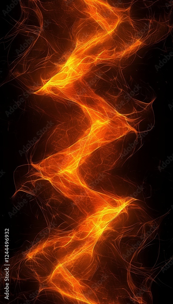 Fototapeta premium Fiery Red Diagonal Lines, Radiant Energy Effect, Sharp Edges Vector Art, Smooth Transitions