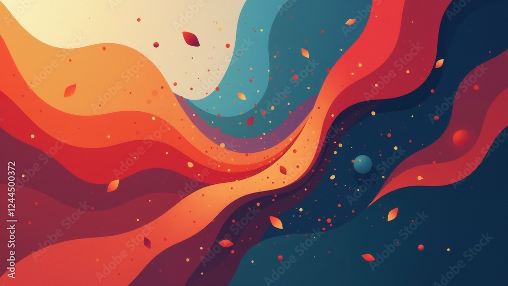 A collection of abstract vector shapes blended together with subtle transitions, dissolving boundaries between disparate parts. A collection of abstract vector shapes blended together with subtle transitions, dissolving boundaries between disparate parts.