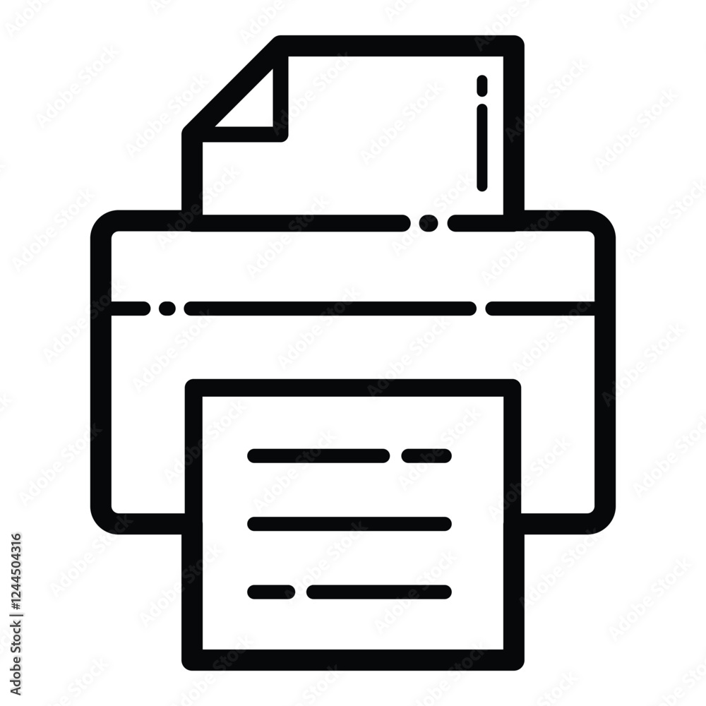 Printer Flat Icon Isolated On White Background Printer Flat Icon Isolated On White Background