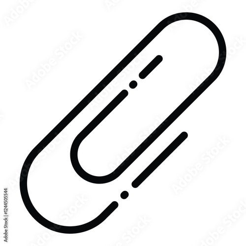 Paperclip Flat Icon Isolated On White Background