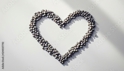 Pistachio Heart Shape Romantic Food Photo for Valentine's
