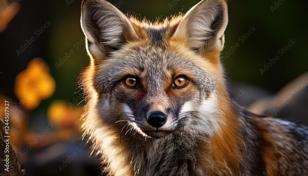 Vivid Cross Fox Encounter in a FrostKissed Winter Forest, Majestic Creature Basking in the Early Morning Light Among Whimsical Snowdrifts. Vivid Cross Fox Encounter in a FrostKissed Winter Forest, Majestic Creature Basking in the Early Morning Light Among Whimsical Snowdrifts.