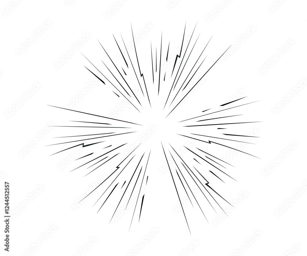 Abstract radial lines for comic effect. Speed shot illustration. Vector design for manga and anime comics. Abstract radial lines for comic effect. Speed shot illustration. Vector design for manga and anime comics.