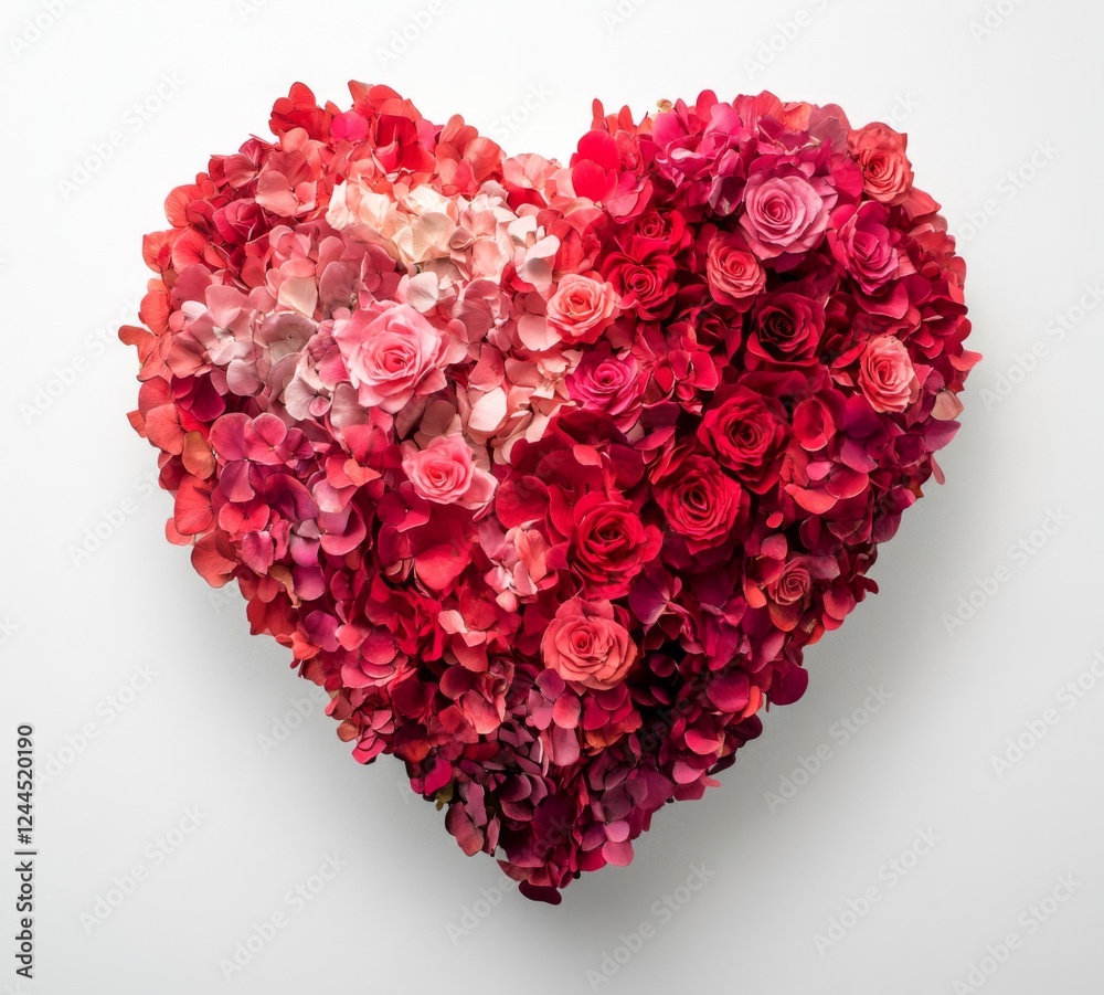 Fototapeta premium bouquet of red roses heart shaped