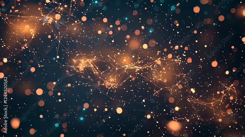 Abstract cosmic background featuring glowing particles and a deep dark ambiance, evoking a sense of vastness and mystery. Abstract cosmic background featuring glowing particles and a deep dark ambiance, evoking a sense of vastness and mystery.