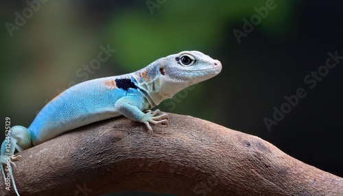 Striking Eastern Collared Lizard Amidst Desert Dunes, Showcasing Vibrant Scales and Intricate Patterns in a Scorching Red Sandstorm. photo