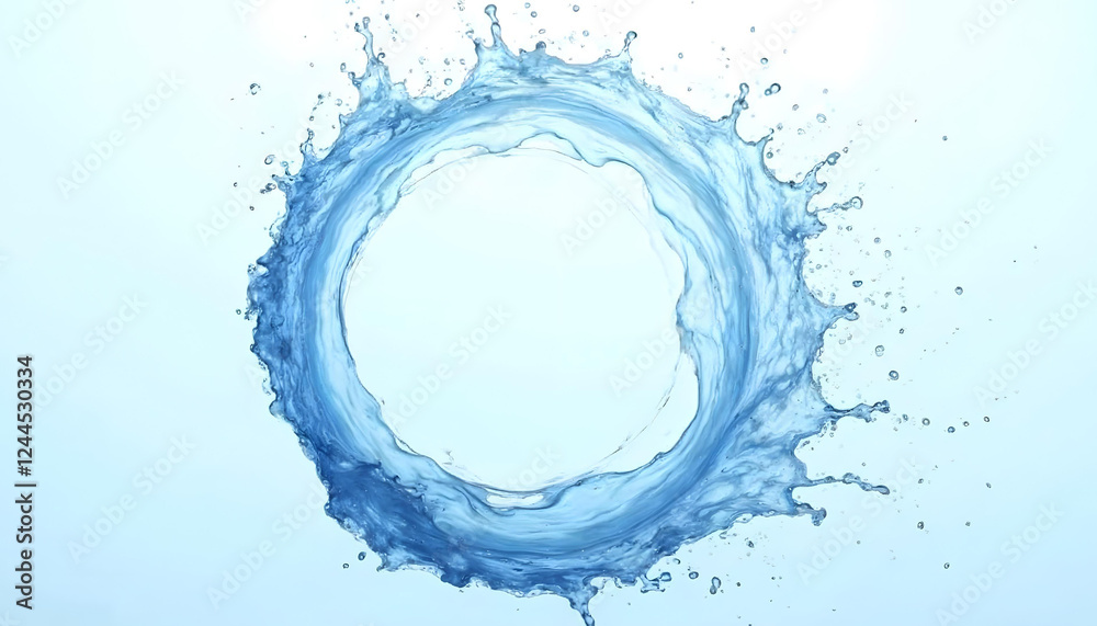 Fototapeta premium circular splash water fresh