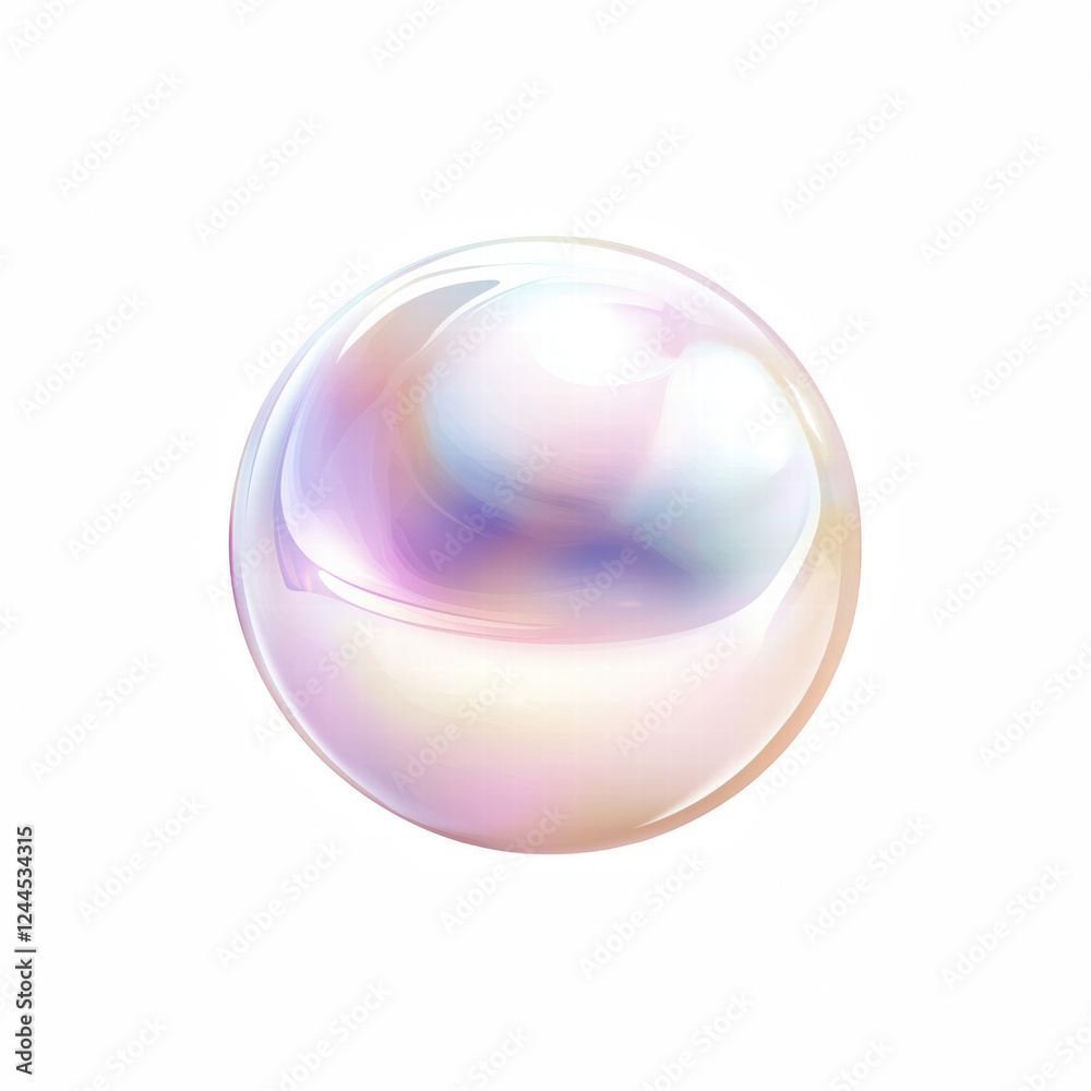 Realistic pearl with smooth iridescent surface and soft reflections, isolated on transparent background. Generative Ai. Realistic pearl with smooth iridescent surface and soft reflections, isolated on transparent background. Generative Ai.