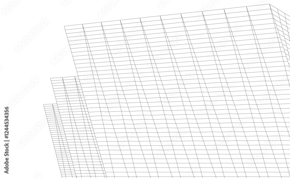 Abstract Wireframe Architecture – Modern Building Design Perspective Abstract Wireframe Architecture – Modern Building Design Perspective