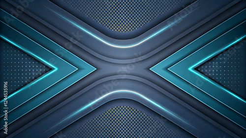 Wallpaper Mural Abstract background with blue lines, design, illustration, light, line, wallpaper, metal, texture, pattern, steel, wave, blue, art, shape, architecture, backdrop, 3d, web, technology,  Torontodigital.ca