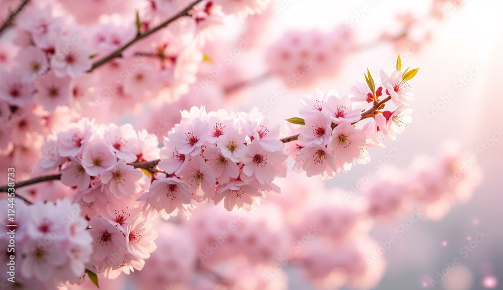 Obraz premium pink cherry blossom in spring 
