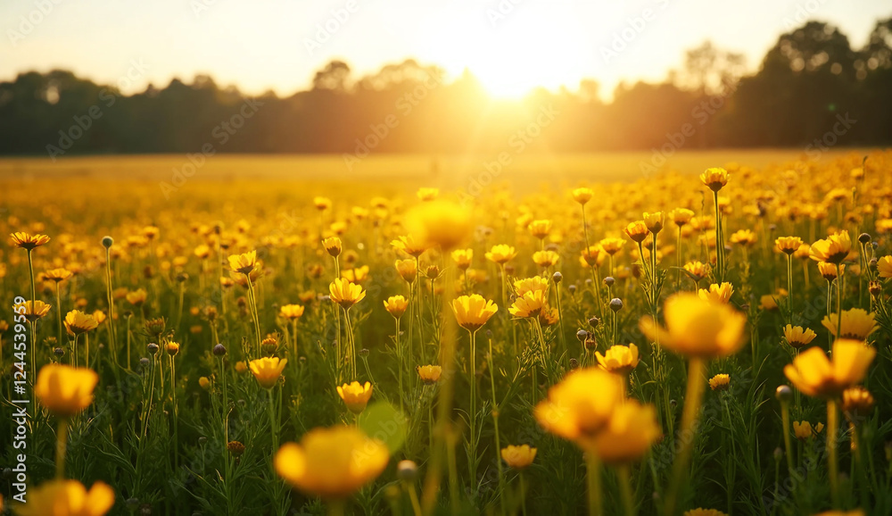 Obraz premium field of spring flowers