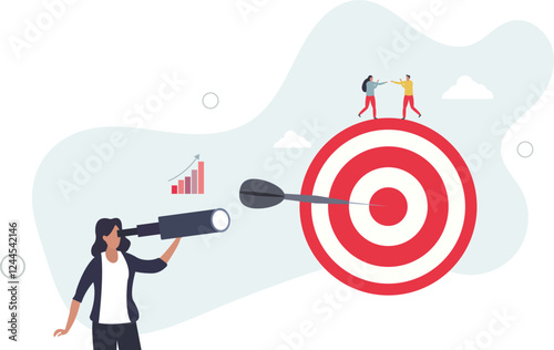 Targeted audience research methods for effective marketing .Find customer for loyal engagement from focused advertisement campaigns .flat characters.