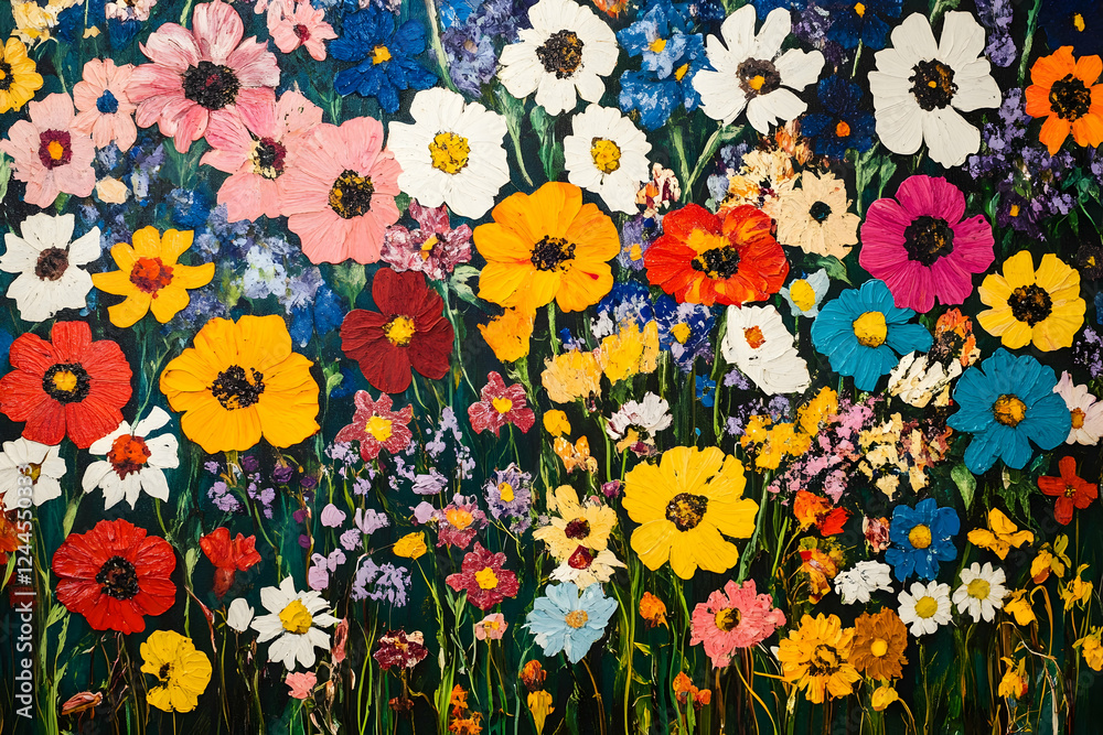 Variety of Colorful Wild Flowers in Bloom Variety of Colorful Wild Flowers in Bloom