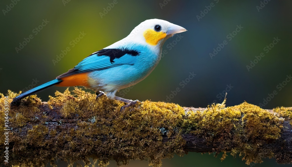 Vivid Flamefaced Tanager Amidst Tropical Rainforest Canopy A Striking Portrait of the Passionate Passeriformes in a Lush, Vibrant Jungle Vivid Flamefaced Tanager Amidst Tropical Rainforest Canopy A Striking Portrait of the Passionate Passeriformes in a Lush, Vibrant Jungle