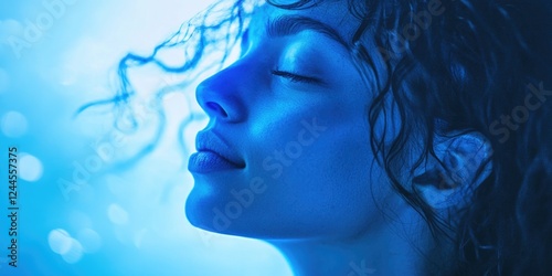 Meditative Submergence - Contemplative Female Portrait Underwater