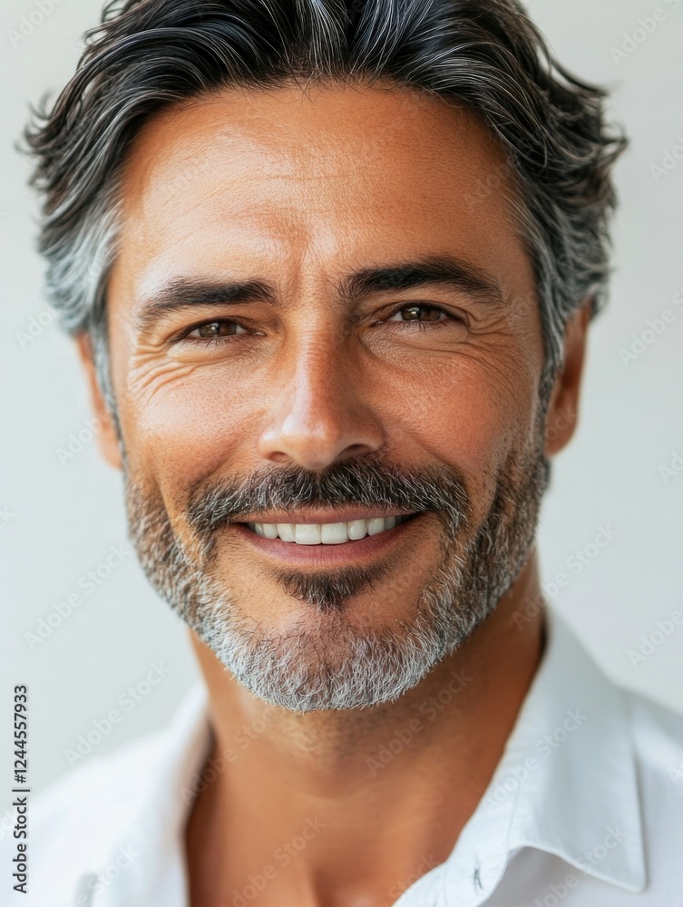 An image featuring a middle-aged man with short gray hair and a full beard. He exudes confidence and friendliness, looking directly at the camera. An image featuring a middle-aged man with short gray hair and a full beard. He exudes confidence and friendliness, looking directly at the camera.