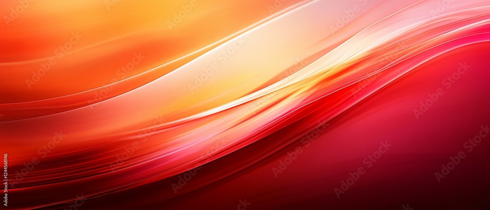 Fototapeta premium Abstract Red Orange Swirling Lines Design