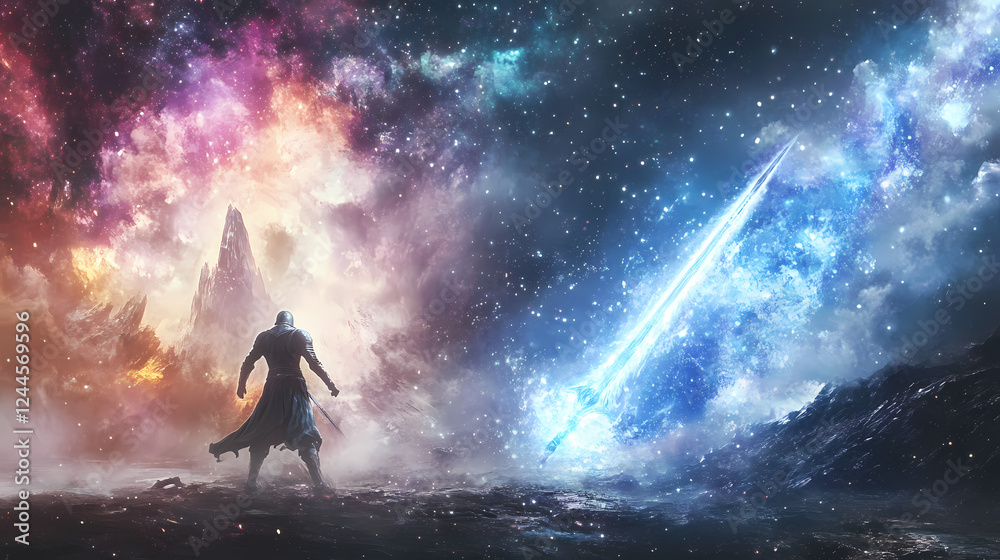Celestial warrior engages in fierce battle against elemental forces fantasy landscape digital artwork dramatic viewpoint. Elemental Forces. Illustration Celestial warrior engages in fierce battle against elemental forces fantasy landscape digital artwork dramatic viewpoint. Elemental Forces. Illustration