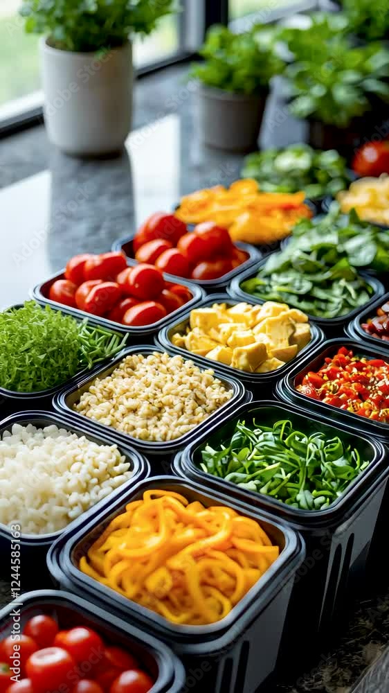Colorful array of fresh vegetables and ingredients Colorful array of fresh vegetables and ingredients