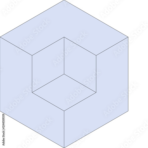 Hexagon optical illusion vector illustration