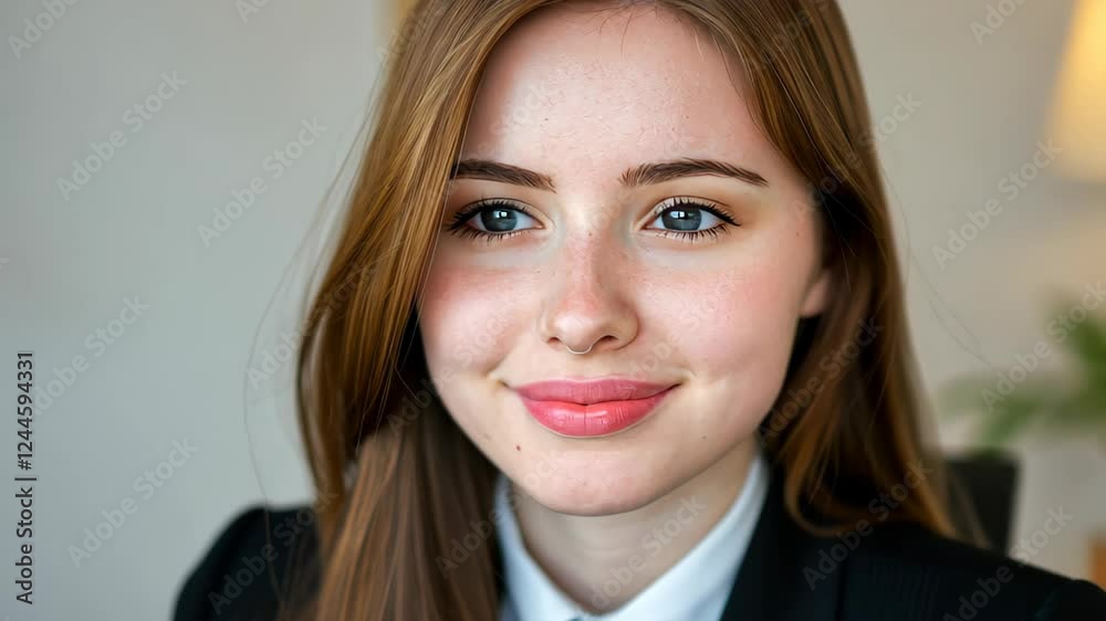 A confident woman dressed in professional attire actively takes notes during an engaging conference meeting in a sleek boardroom. A confident woman dressed in professional attire actively takes notes during an engaging conference meeting in a sleek boardroom.