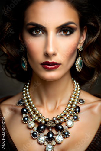 portrait of a glamorous italian woman, 