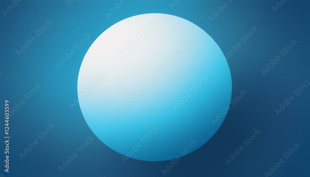Light blue white color gradient sphere smooth grainy texture abstract background