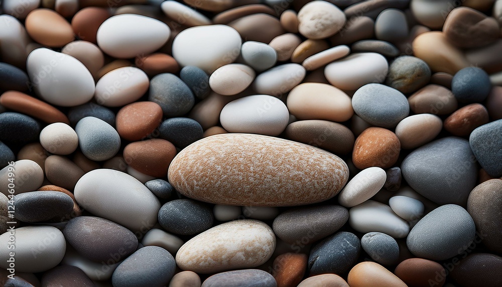 Natural pebbles texture, sea stones moody background, zen, summer, beach, full frame Natural pebbles texture, sea stones moody background, zen, summer, beach, full frame