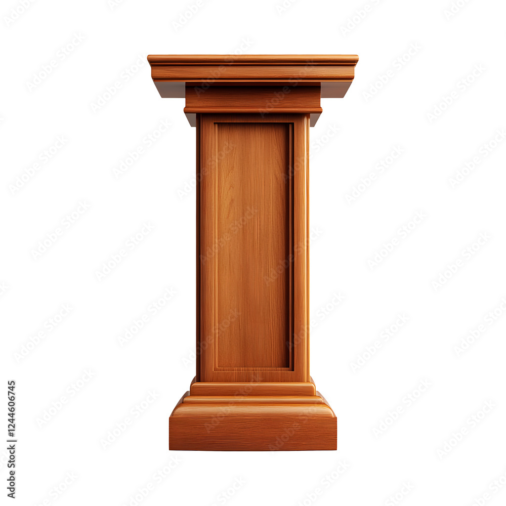Wooden Speaker Podium Isolated On Transparent Background Wooden Speaker Podium Isolated On Transparent Background