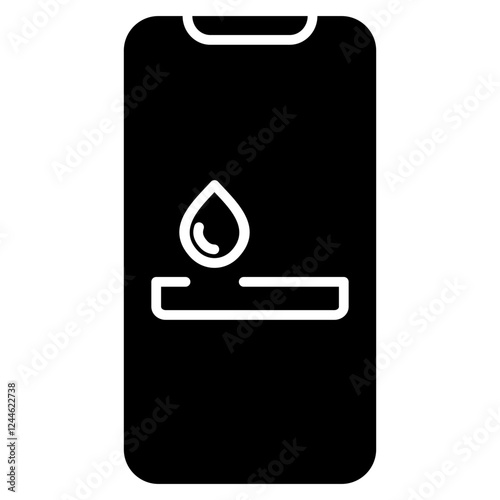 Mobile blood testing icon	
