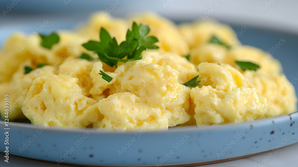 Fluffy scrambled eggs breakfast plate (1) Fluffy scrambled eggs breakfast plate (1)