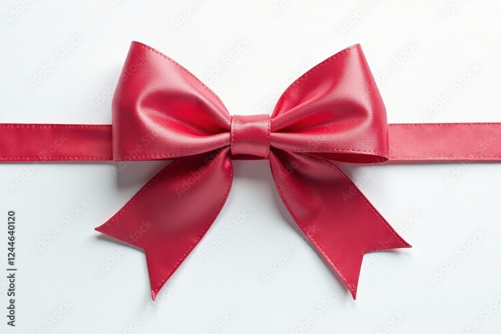 A perfectly formed bow tied neatly on a single string, against a pure white background , macro, tied, simple A perfectly formed bow tied neatly on a single string, against a pure white background , macro, tied, simple