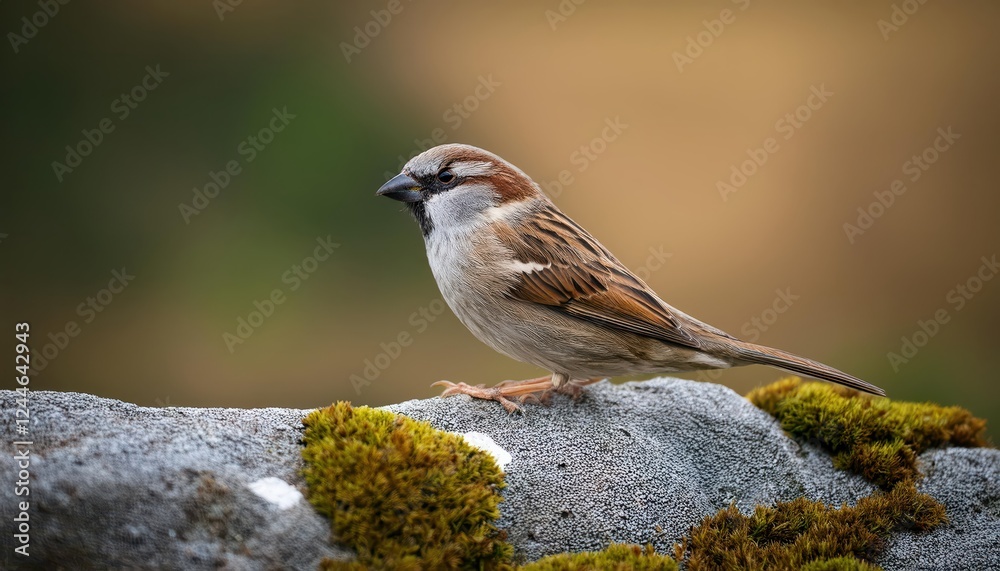 Vibrant and Delicate Le Contes Sparrow, Perched against Winter Grasses on a Snowy Landscape in the Boreal Forest, a Majestic Moment of Wildlife in Cold Climes. Vibrant and Delicate Le Contes Sparrow, Perched against Winter Grasses on a Snowy Landscape in the Boreal Forest, a Majestic Moment of Wildlife in Cold Climes.