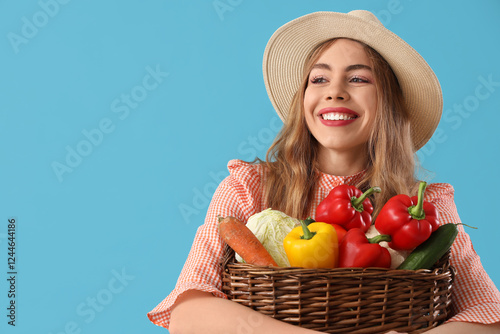 Young female farmer with fr...
