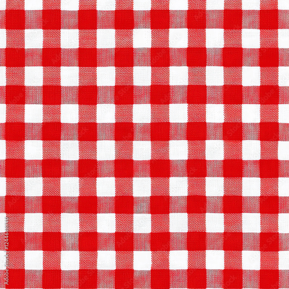 A red and white checkered cloth with a red and white pattern A red and white checkered cloth with a red and white pattern