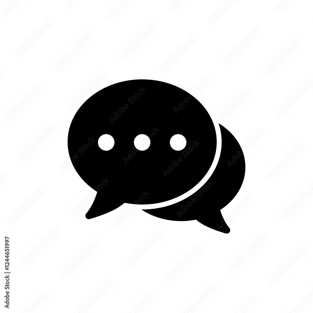 Fototapeta premium Chat icon vector illustration. speech bubble sign and symbol. comment icon. message