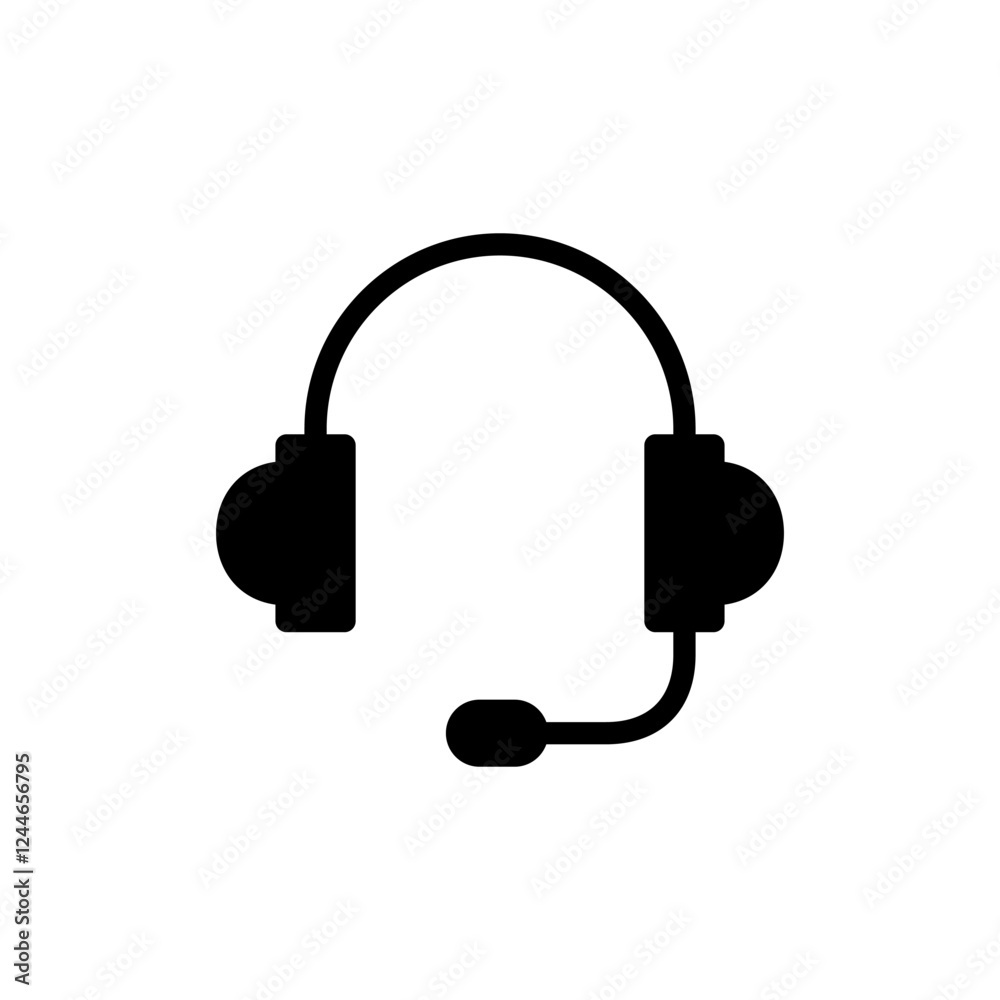 Headphone icon vector illustration. Headphone sign and symbol